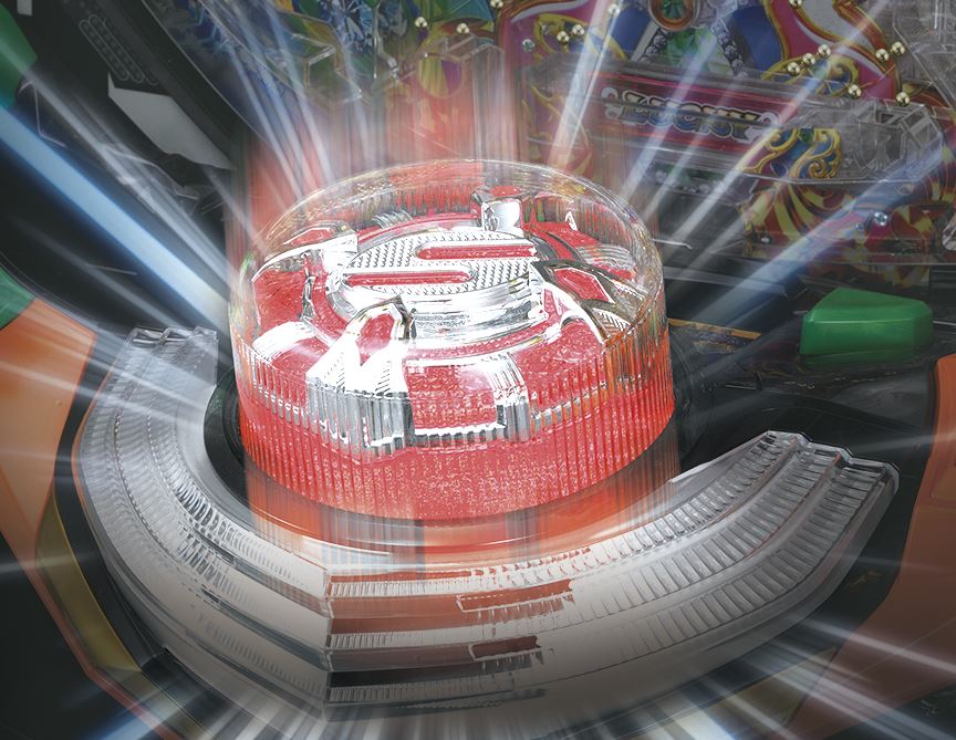 パチンコPギンギラパラダイス 夢幻カーニバルHCAのサンライズボタンの画像